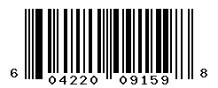 UPC barcode number 604220091598