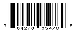 UPC barcode number 604270054789