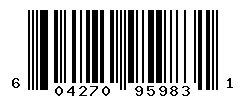 UPC barcode number 604270959831