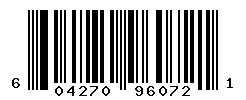 UPC barcode number 604270960721