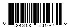 UPC barcode number 604310235970