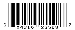 UPC barcode number 604310235987