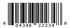 UPC barcode number 604348222348