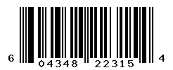 upc 604348223154 barcode image