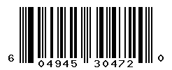UPC barcode number 604945304720