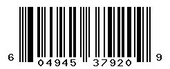 UPC barcode number 604945379209