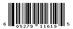 UPC barcode number 605279116195