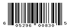 UPC barcode 605296008305