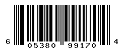 UPC barcode number 605380991704
