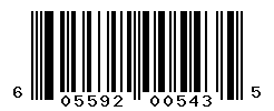 UPC barcode number 605592005435