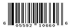 UPC barcode number 605592106606