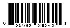 UPC barcode number 605592383601
