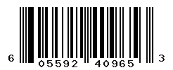 UPC barcode number 605592409653