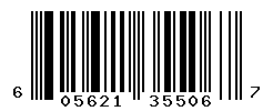 UPC barcode number 605621355067