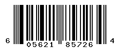 UPC barcode number 605621857264