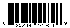 UPC barcode number 605734519349