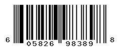 UPC barcode number 605826983898