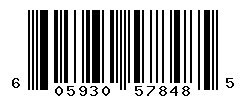 UPC barcode number 605930578485