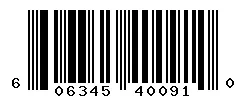 UPC barcode 606345400910