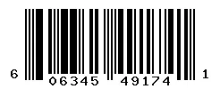 UPC barcode 606345491741