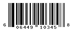 UPC barcode number 606449103458
