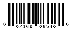 UPC barcode number 607169085406