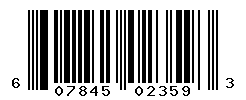 UPC barcode number 607845023593