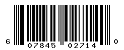 UPC barcode number 607845027140