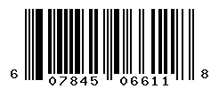 UPC barcode number 607845066118