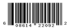 UPC barcode number 608614220922