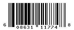 UPC barcode number 608631117748