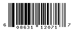 UPC barcode number 608631120717