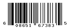 UPC barcode number 608651673835