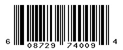 UPC barcode 608729740094