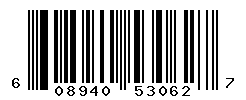 UPC barcode number 608940530627