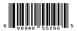 UPC barcode number 608940551905