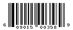 UPC barcode 609015003589