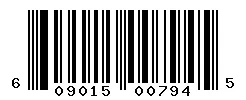 UPC barcode 609015007945