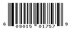 UPC barcode 609015017579