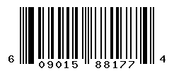 UPC barcode number 609015881774