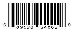 UPC barcode number 609132540059