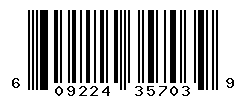 UPC barcode number 609224357039