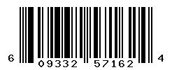 UPC barcode number 609332571624