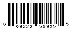 UPC barcode number 609332599055