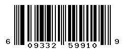 UPC barcode number 609332599109