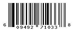 UPC barcode number 609492710338