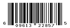 UPC barcode number 609613228575