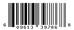 UPC barcode number 609613397868