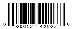 UPC barcode number 609613408076