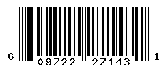 UPC barcode number 609722271431